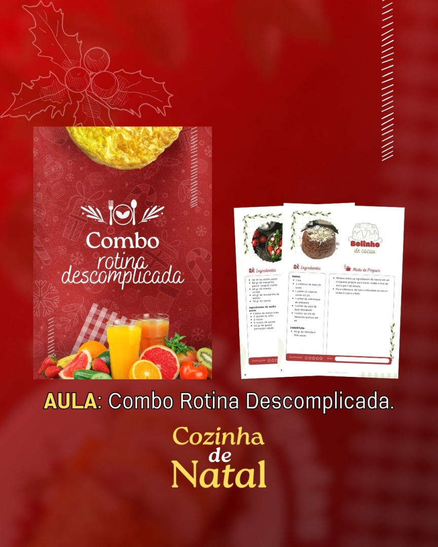 bônus curso cozinha de natal michelle gherardi